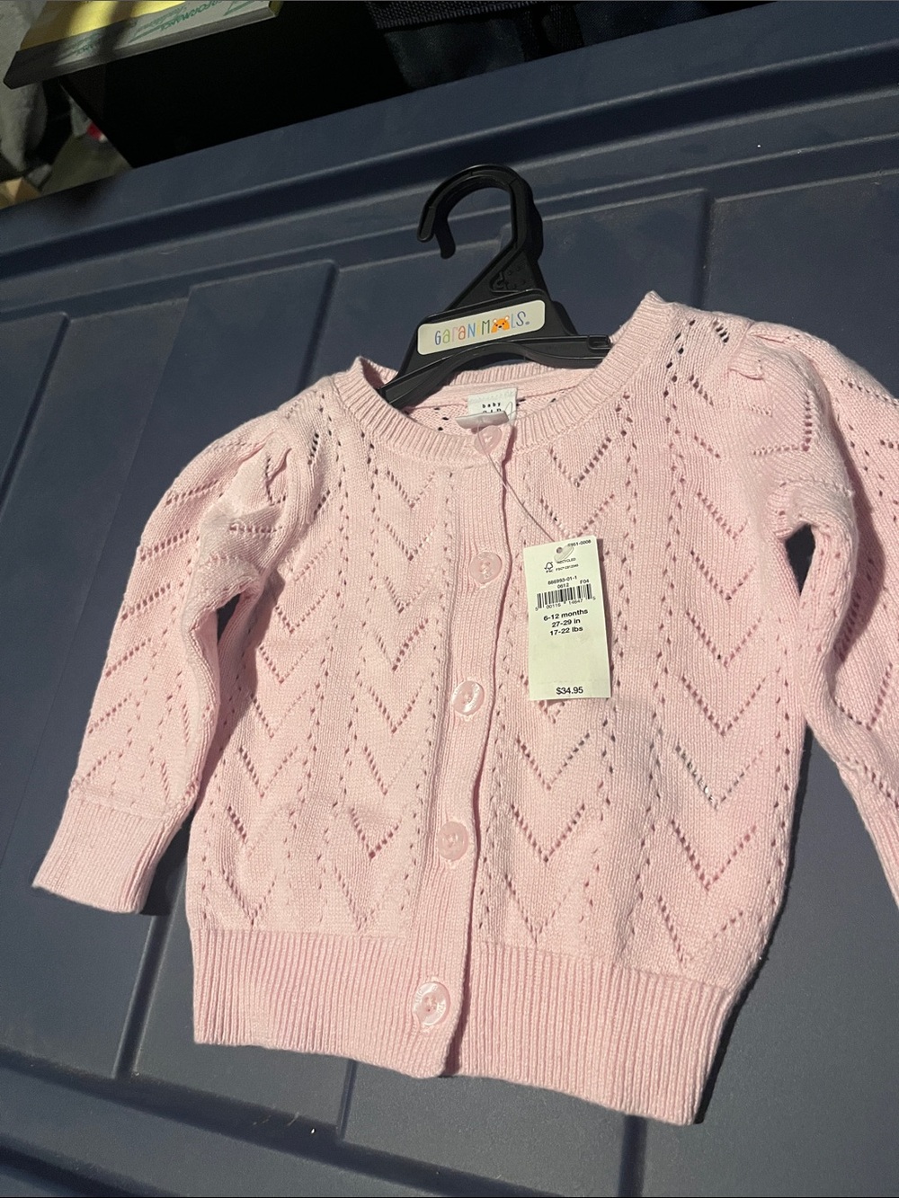 GAP Light Pink Knit Button-Up Cardigan